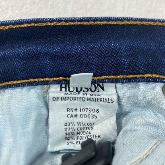HUDSON Womens Krista Super Skinny Crop Jeans SIZE 26 Made in USA  Medium Wash - Picture 8 of 12